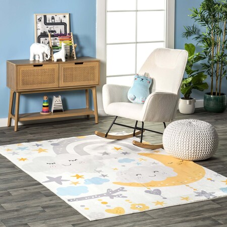 Nuloom Sweet Dreams Machine Washable Kids Area Rug 7ft 6in x 9ft 6in HJCL06A-76096